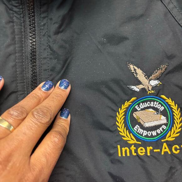 WearGuard Inter-Act Jacket Education Zip Up Heavy Windbreaker Eagle Logo Pin - Picture 6 of 15